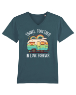Travel together in love forever Tricou mânecă scurtă guler V Bărbat Presenter