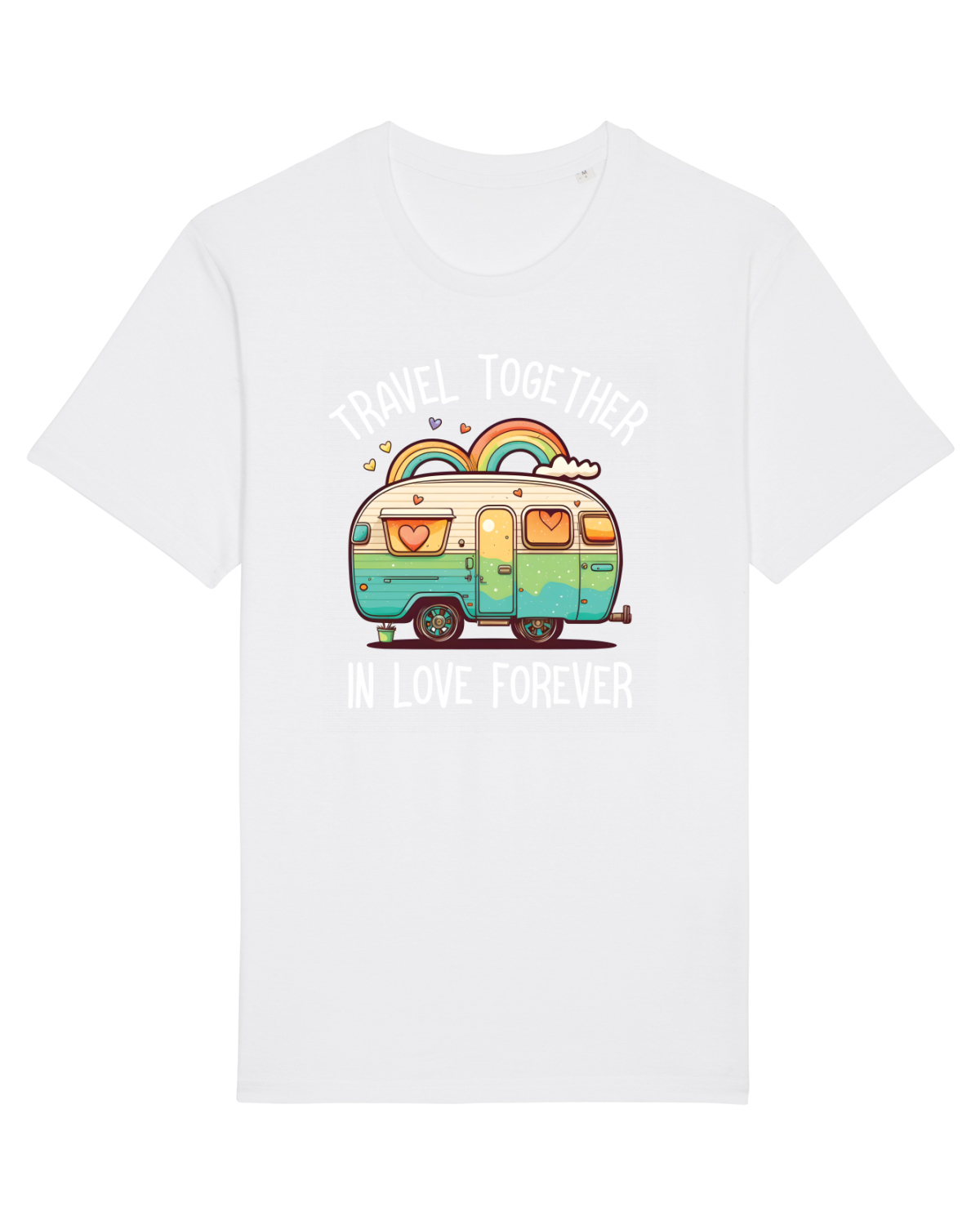 Tricou mânecă scurtă Unisex Rocker White
