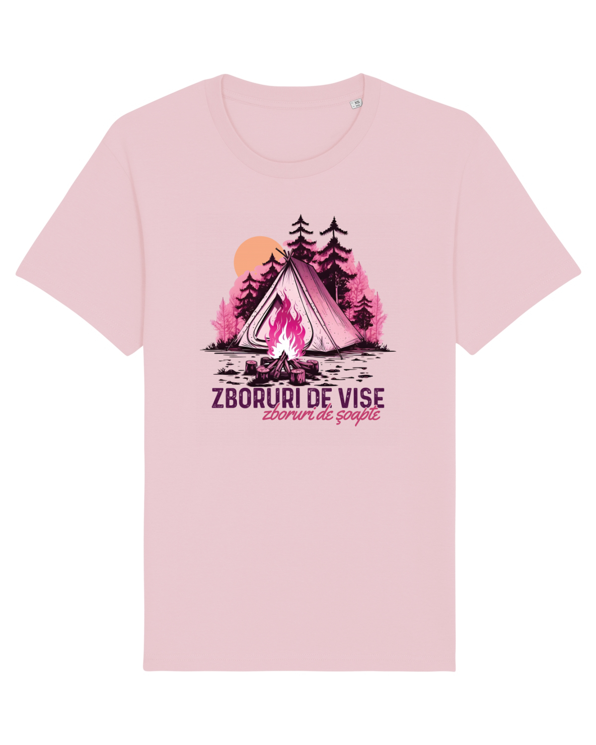 Tricou mânecă scurtă Unisex Rocker Cotton Pink