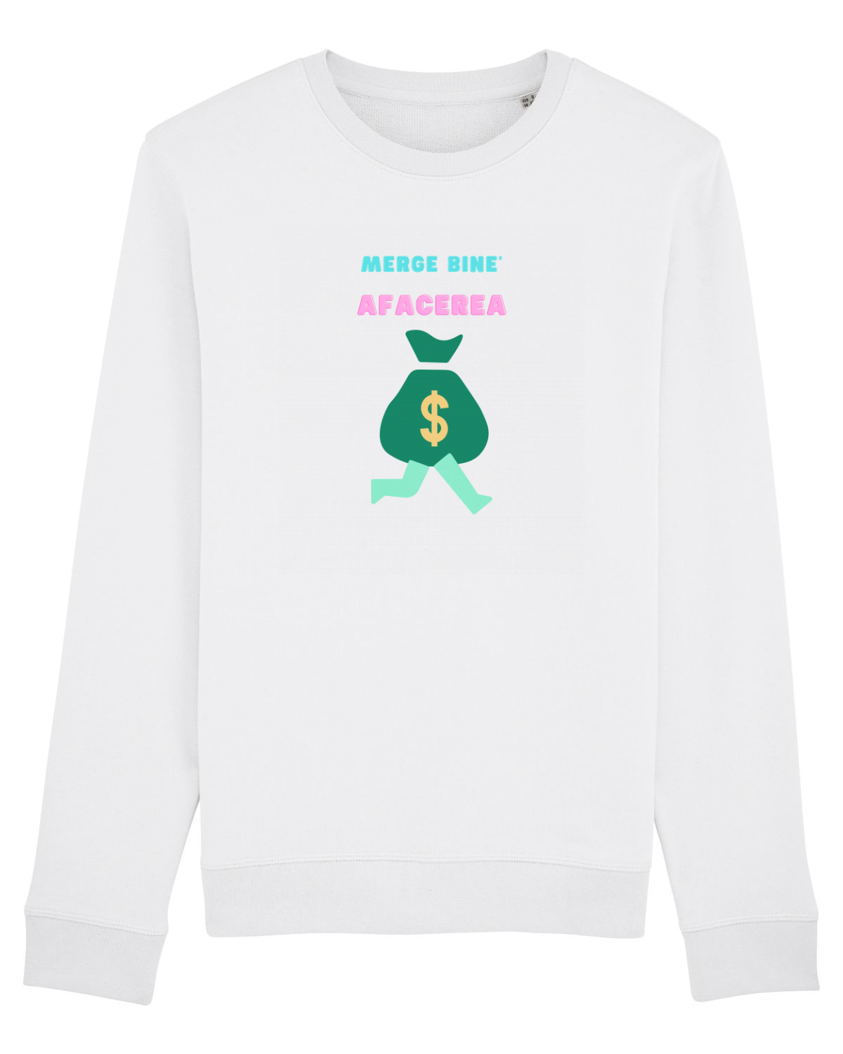 Bluză mânecă lungă Unisex Rise White