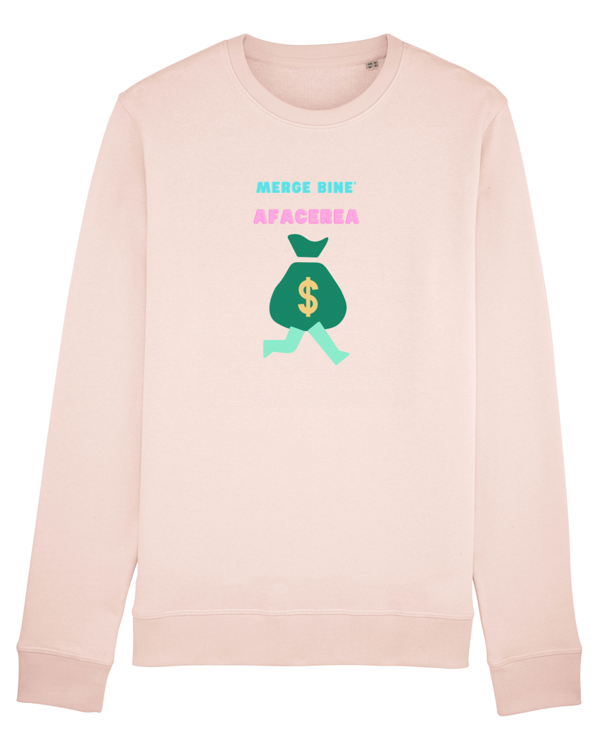 Bluză mânecă lungă Unisex Rise Candy Pink