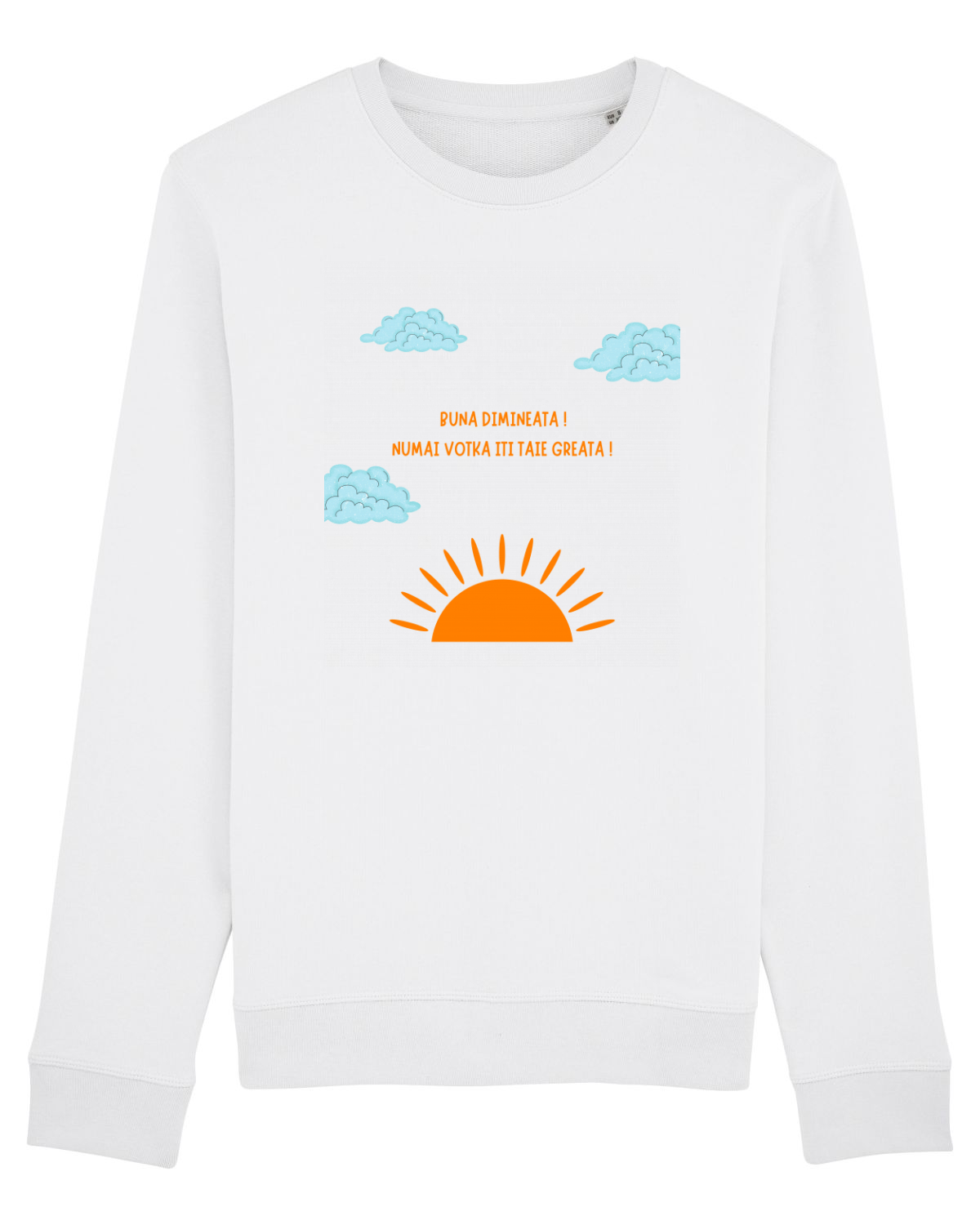 Bluză mânecă lungă Unisex Rise White