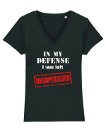 Left unsupervised Tricou mânecă scurtă guler V Damă Evoker