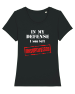 Left unsupervised Tricou mânecă scurtă guler larg fitted Damă Expresser