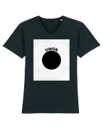 UMOR NEGRU Tricou mânecă scurtă guler V Bărbat Presenter