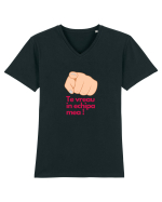 TE VREAU IN ECHIPA MEA Tricou mânecă scurtă guler V Bărbat Presenter