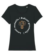 RAUTATI-GREUTATI Tricou mânecă scurtă guler larg fitted Damă Expresser