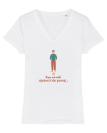 AJUTOR DE SOMAJ Tricou mânecă scurtă guler V Damă Evoker