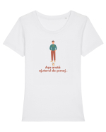 AJUTOR DE SOMAJ Tricou mânecă scurtă guler larg fitted Damă Expresser