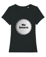 MAI INCEARCA Tricou mânecă scurtă guler larg fitted Damă Expresser