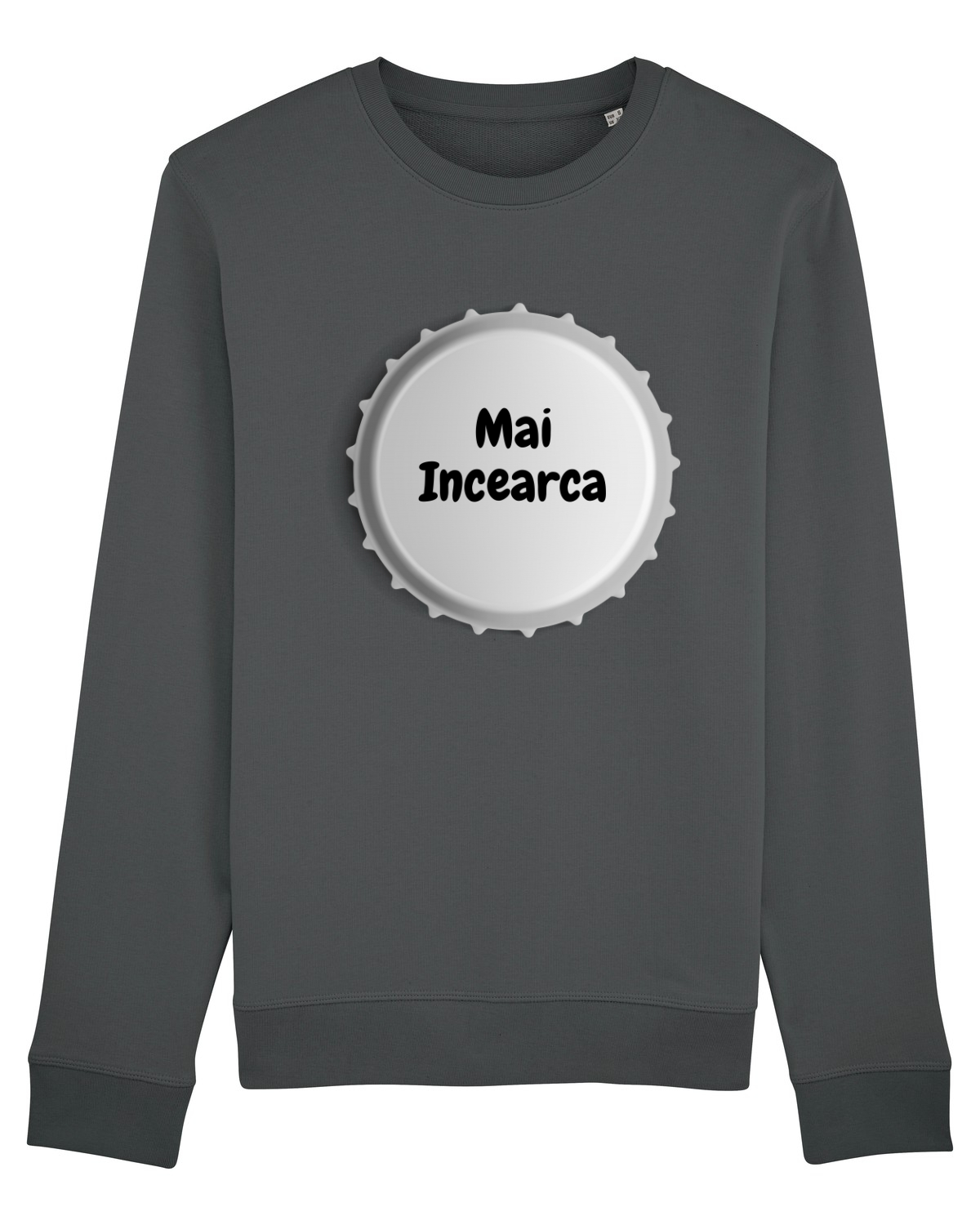 Bluză mânecă lungă Unisex Rise Anthracite