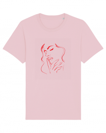 WOMAN FACE Cotton Pink