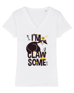 I'm Claw Some Tricou mânecă scurtă guler V Damă Evoker