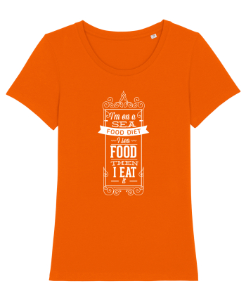 I'm On A Sea Food Diet Bright Orange