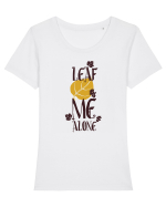 Leaf Me Alone Tricou mânecă scurtă guler larg fitted Damă Expresser