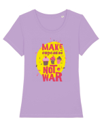 Make Cupcakes Not War Tricou mânecă scurtă guler larg fitted Damă Expresser