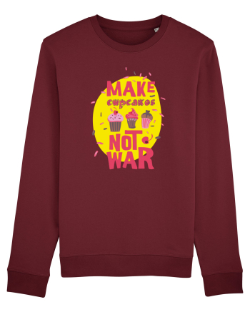 Make Cupcakes Not War Burgundy