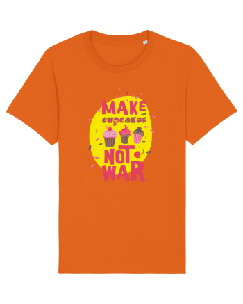 Make Cupcakes Not War Bright Orange