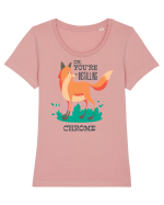 Oh, You're Installing Chrome Tricou mânecă scurtă guler larg fitted Damă Expresser