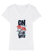 On The Web Tricou mânecă scurtă guler V Damă Evoker