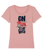 On The Web Tricou mânecă scurtă guler larg fitted Damă Expresser