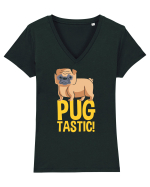PUGtastic! Tricou mânecă scurtă guler V Damă Evoker
