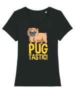 PUGtastic! Tricou mânecă scurtă guler larg fitted Damă Expresser