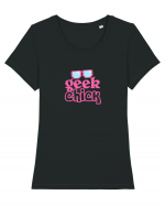 Geek chic Tricou mânecă scurtă guler larg fitted Damă Expresser