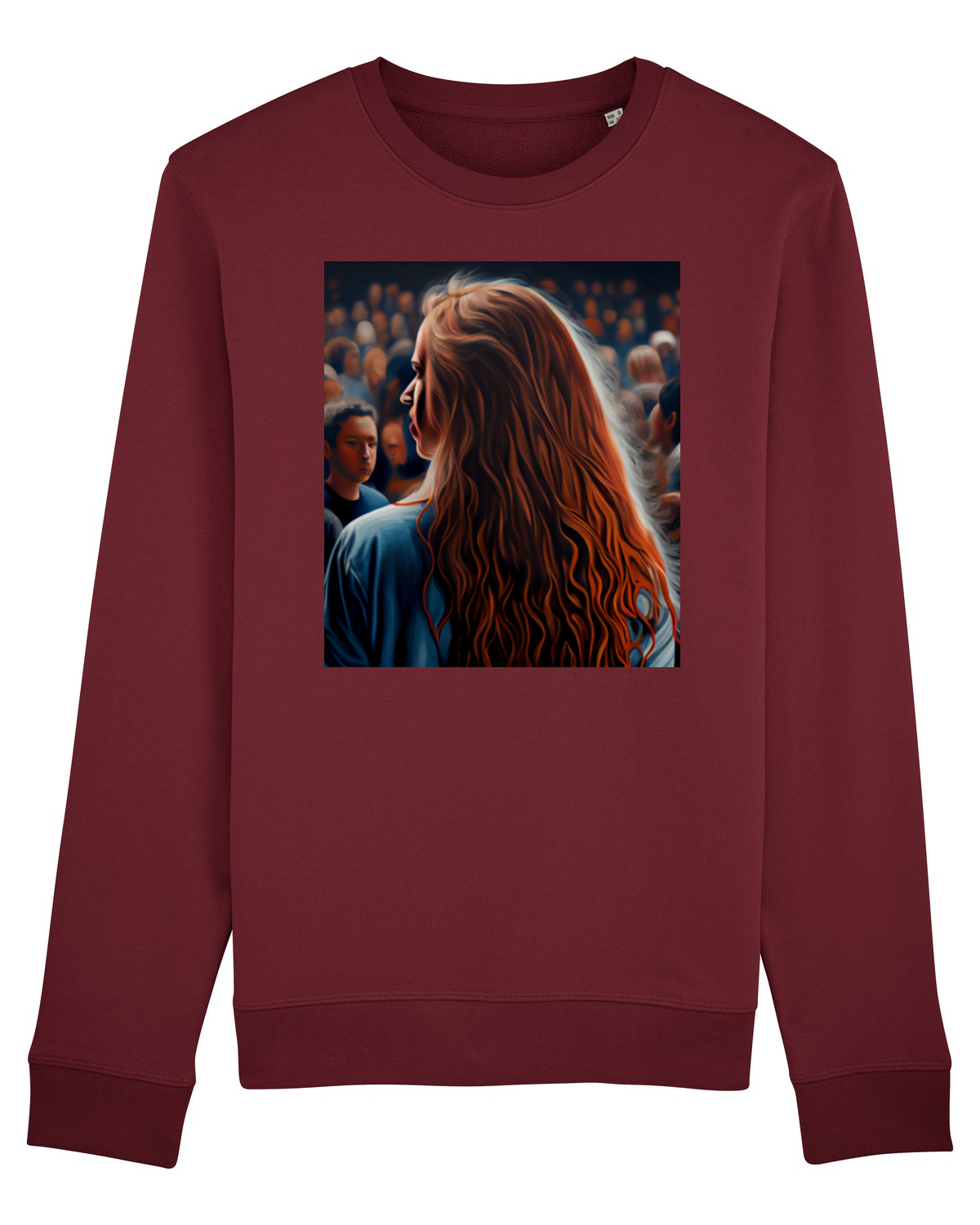 Bluză mânecă lungă Unisex Rise Burgundy