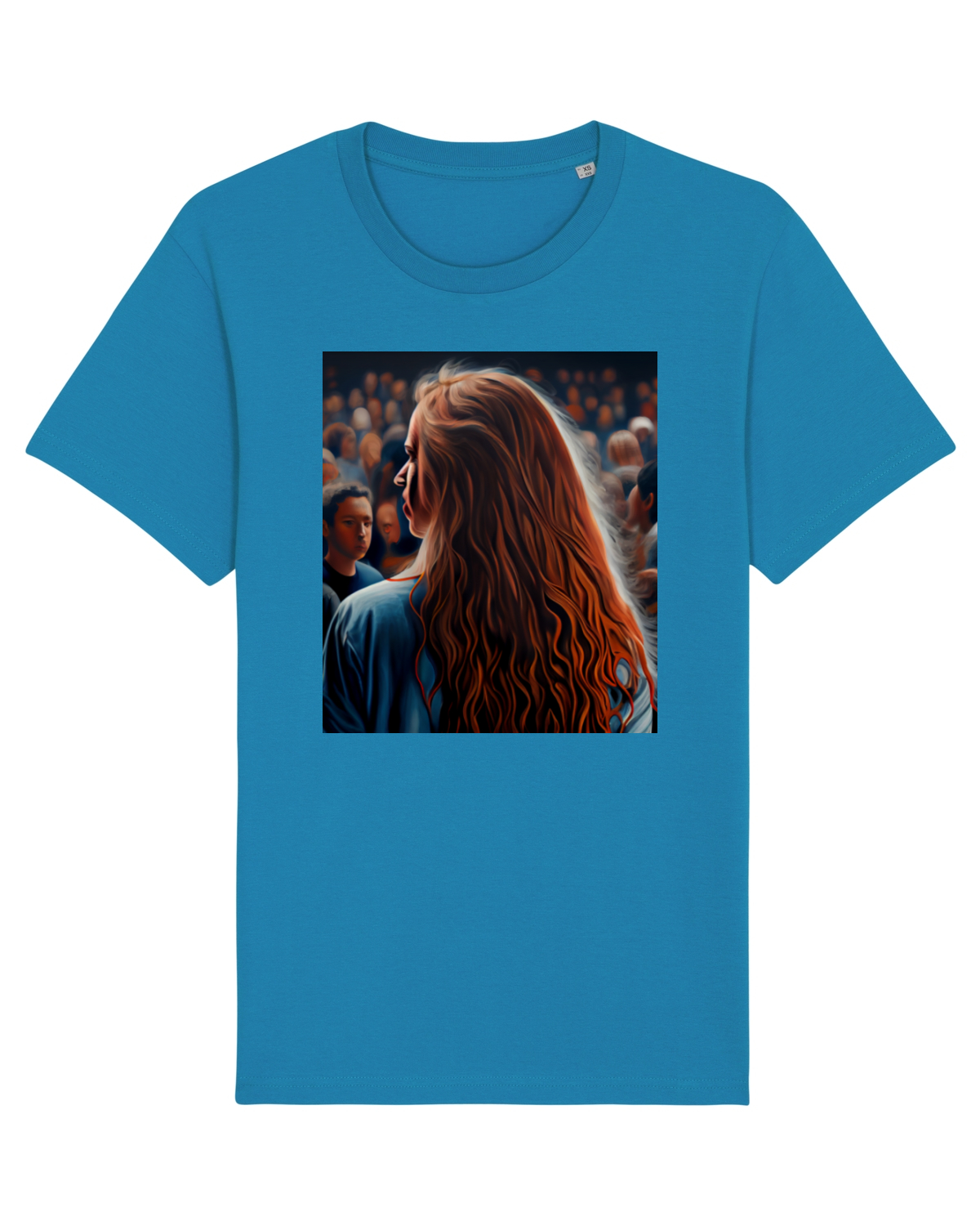Tricou mânecă scurtă Unisex Rocker Azur