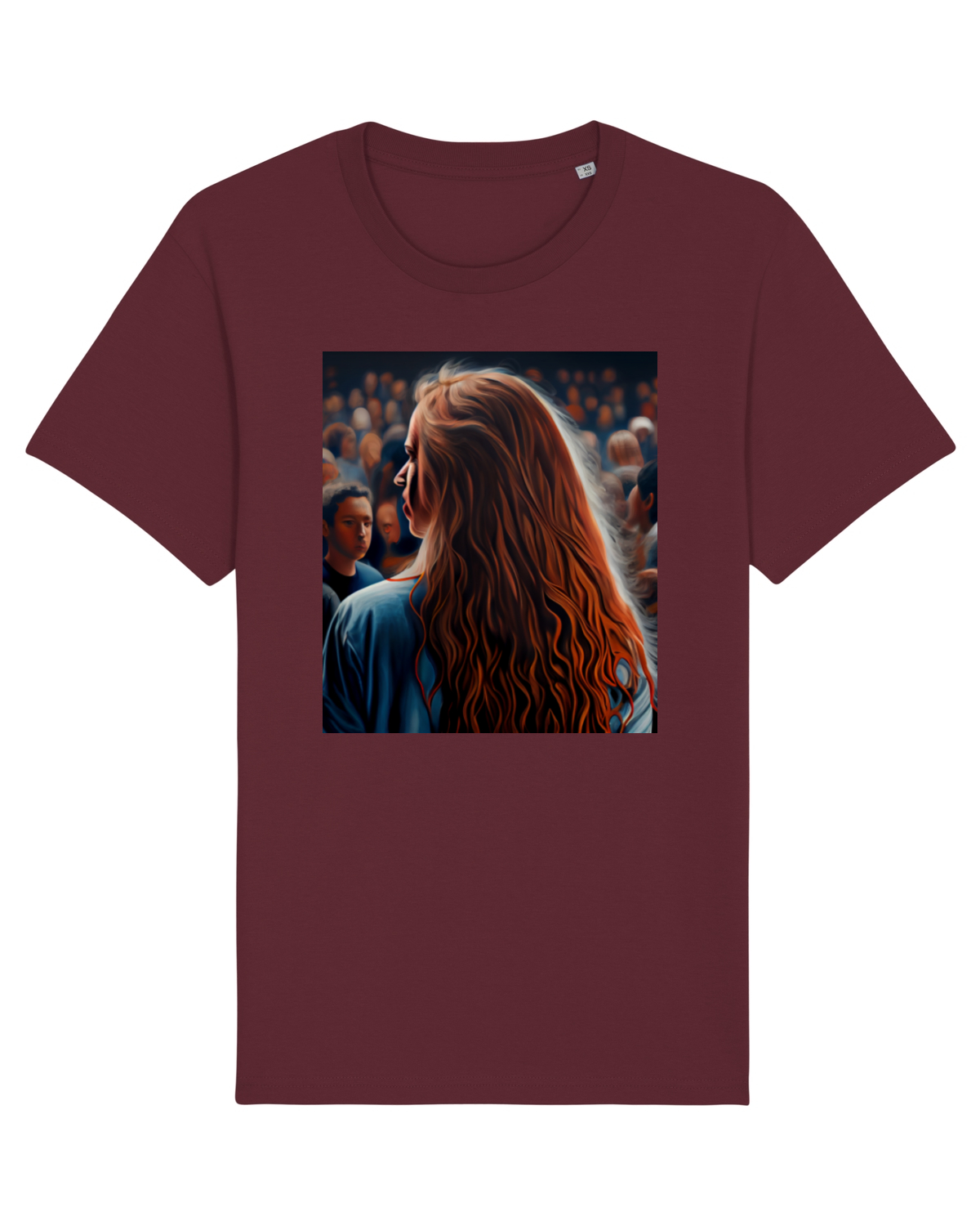 Tricou mânecă scurtă Unisex Rocker Burgundy