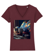 DIGITAL ART 5 Tricou mânecă scurtă guler V Damă Evoker
