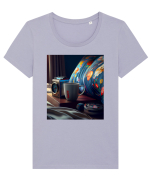 DIGITAL ART 5 Tricou mânecă scurtă guler larg fitted Damă Expresser