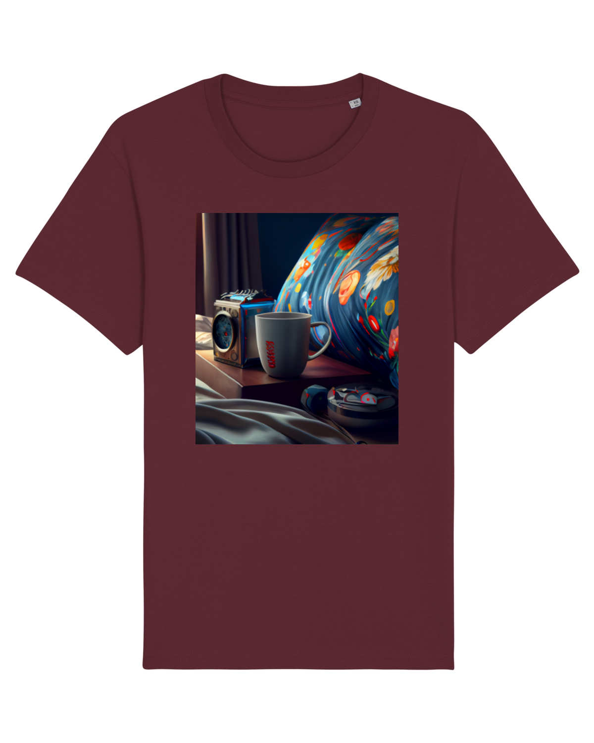 Tricou mânecă scurtă Unisex Rocker Burgundy