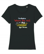 Where is my glasses Tricou mânecă scurtă guler larg fitted Damă Expresser