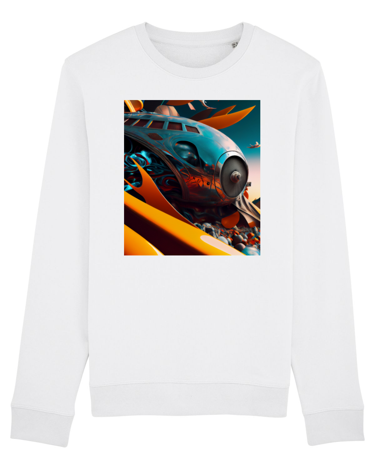 Bluză mânecă lungă Unisex Rise White