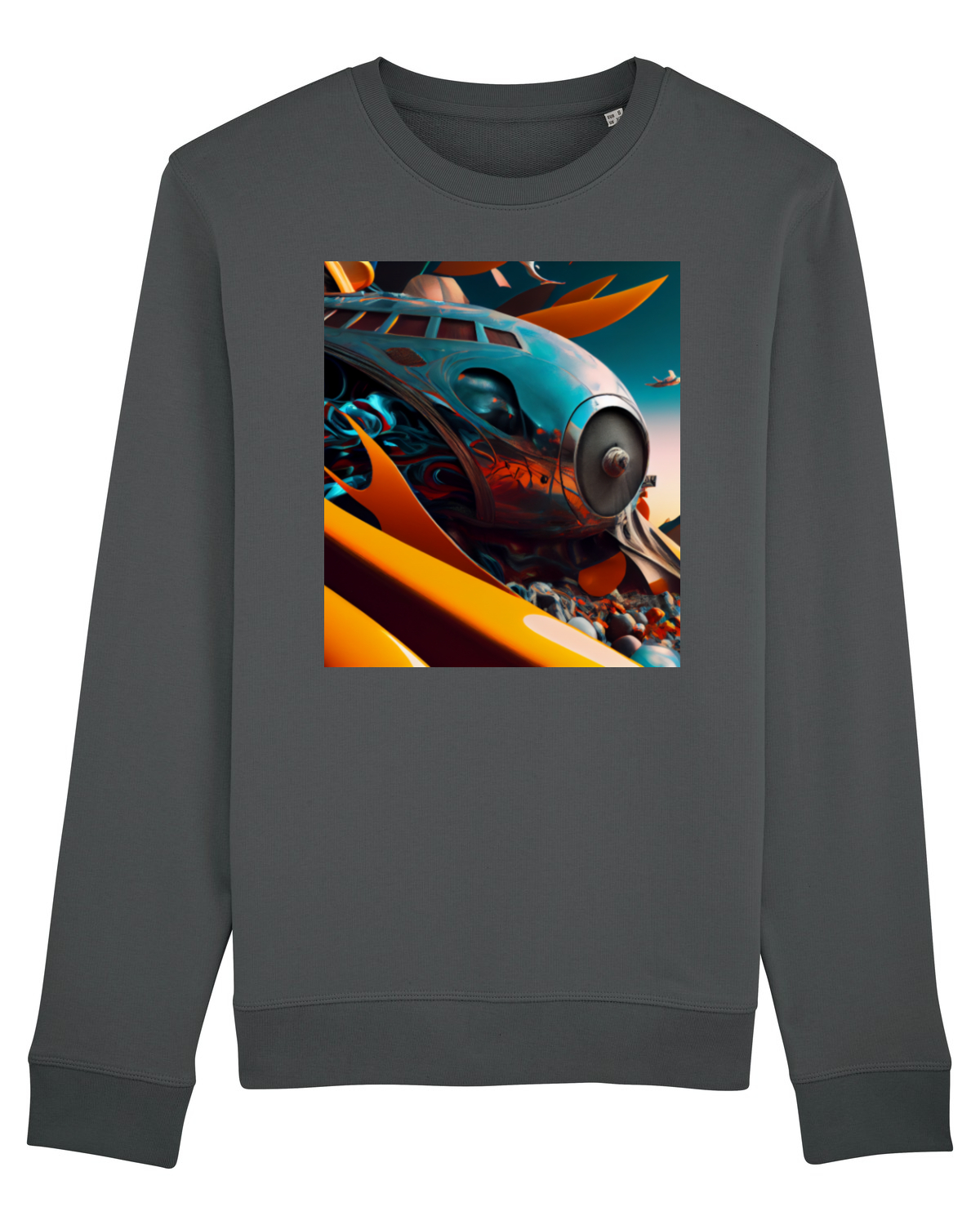 Bluză mânecă lungă Unisex Rise Anthracite