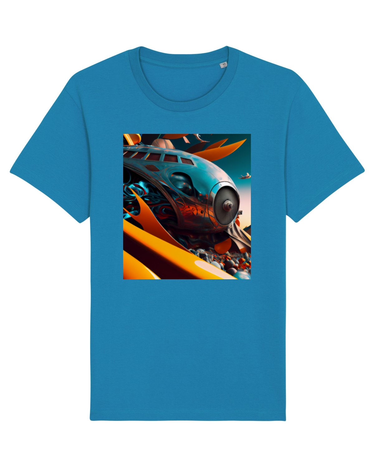 Tricou mânecă scurtă Unisex Rocker Azur