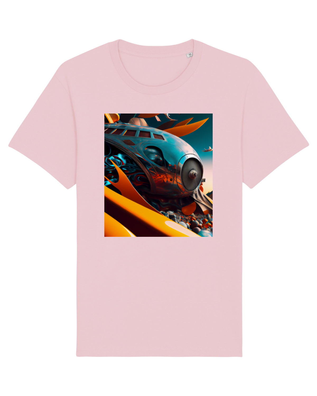 Tricou mânecă scurtă Unisex Rocker Cotton Pink