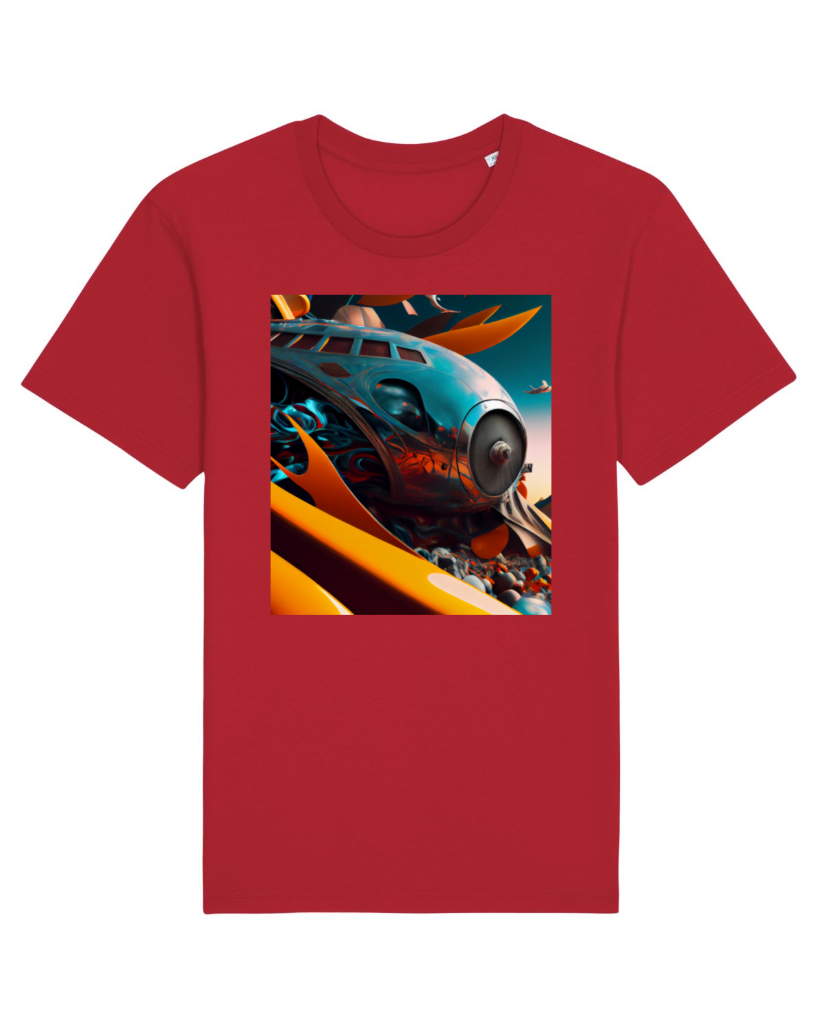 Tricou mânecă scurtă Unisex Rocker Red