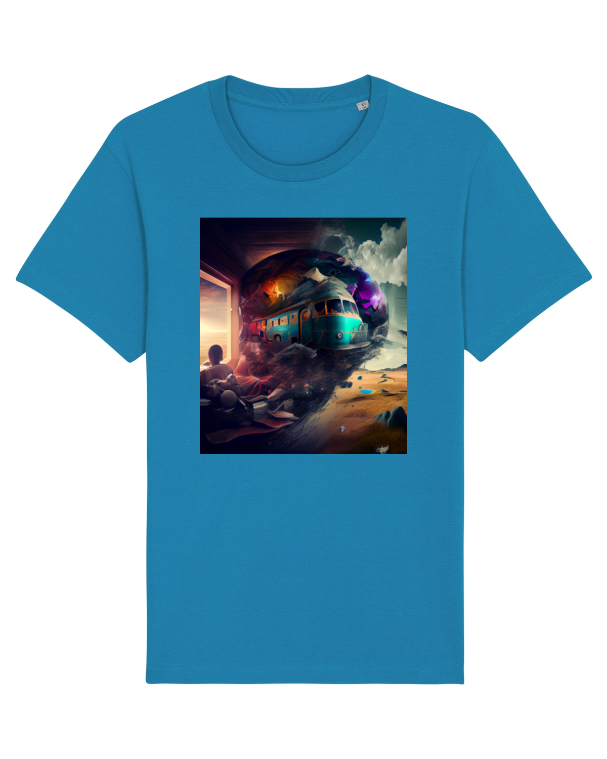 Tricou mânecă scurtă Unisex Rocker Azur
