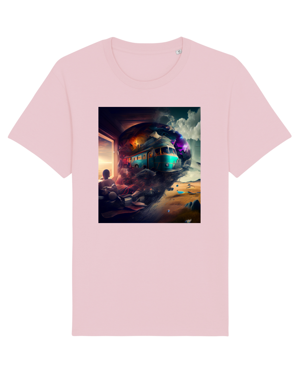 Tricou mânecă scurtă Unisex Rocker Cotton Pink