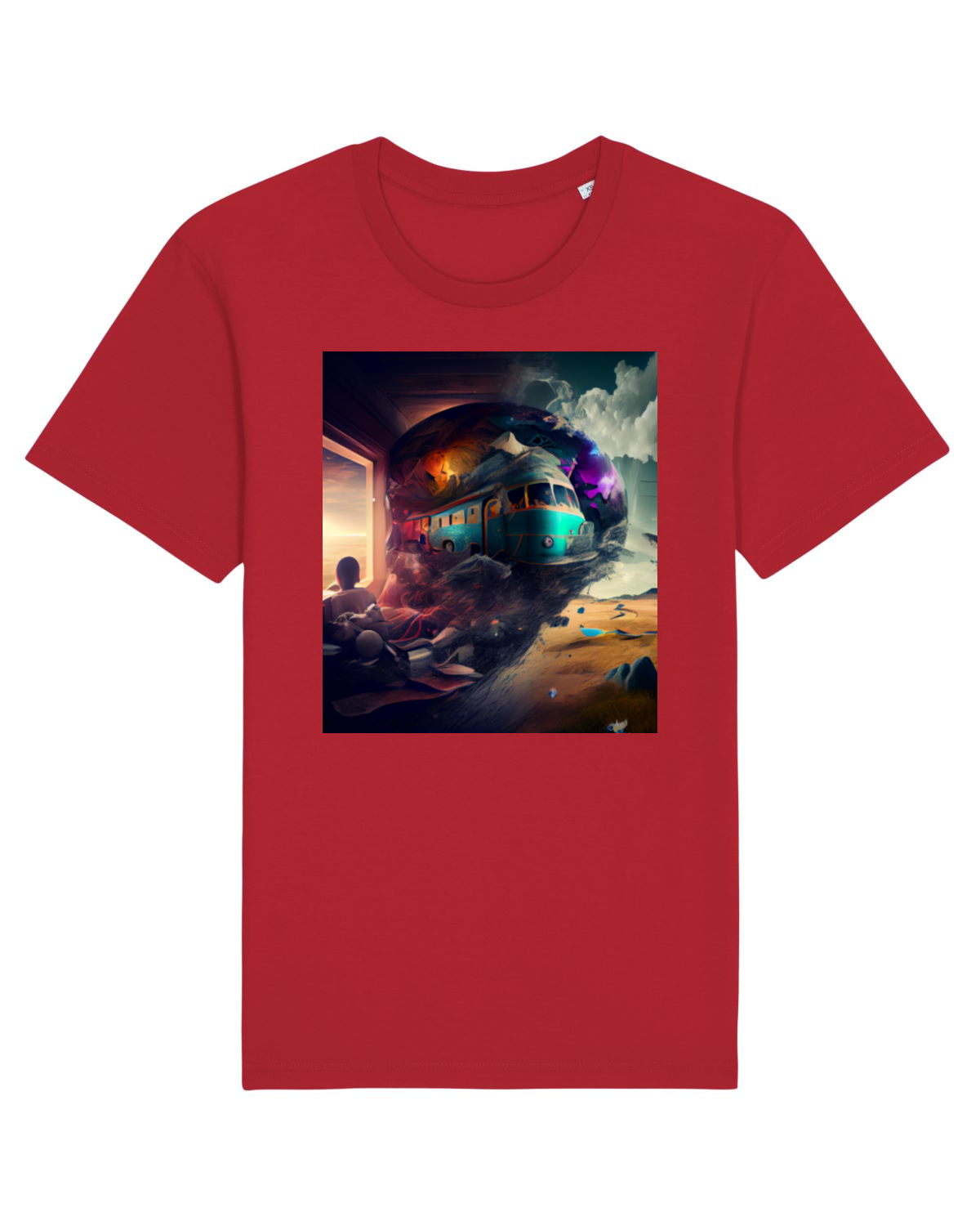 Tricou mânecă scurtă Unisex Rocker Red
