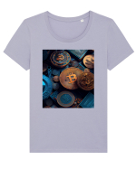 DIGITAL ART 11 Tricou mânecă scurtă guler larg fitted Damă Expresser