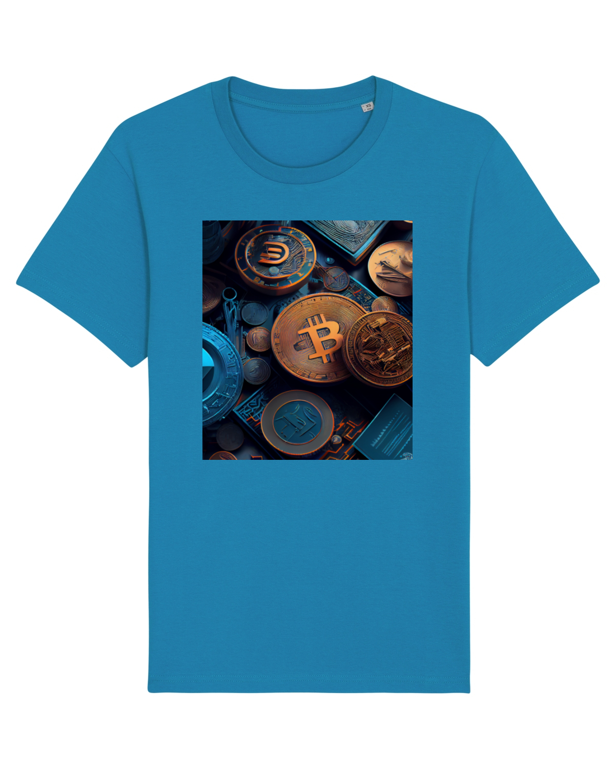 Tricou mânecă scurtă Unisex Rocker Azur