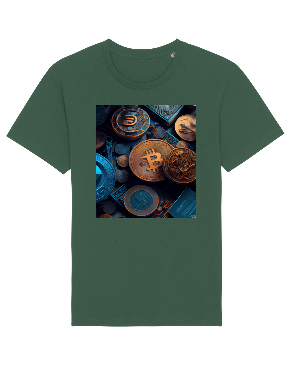 Tricou mânecă scurtă Unisex Rocker Bottle Green