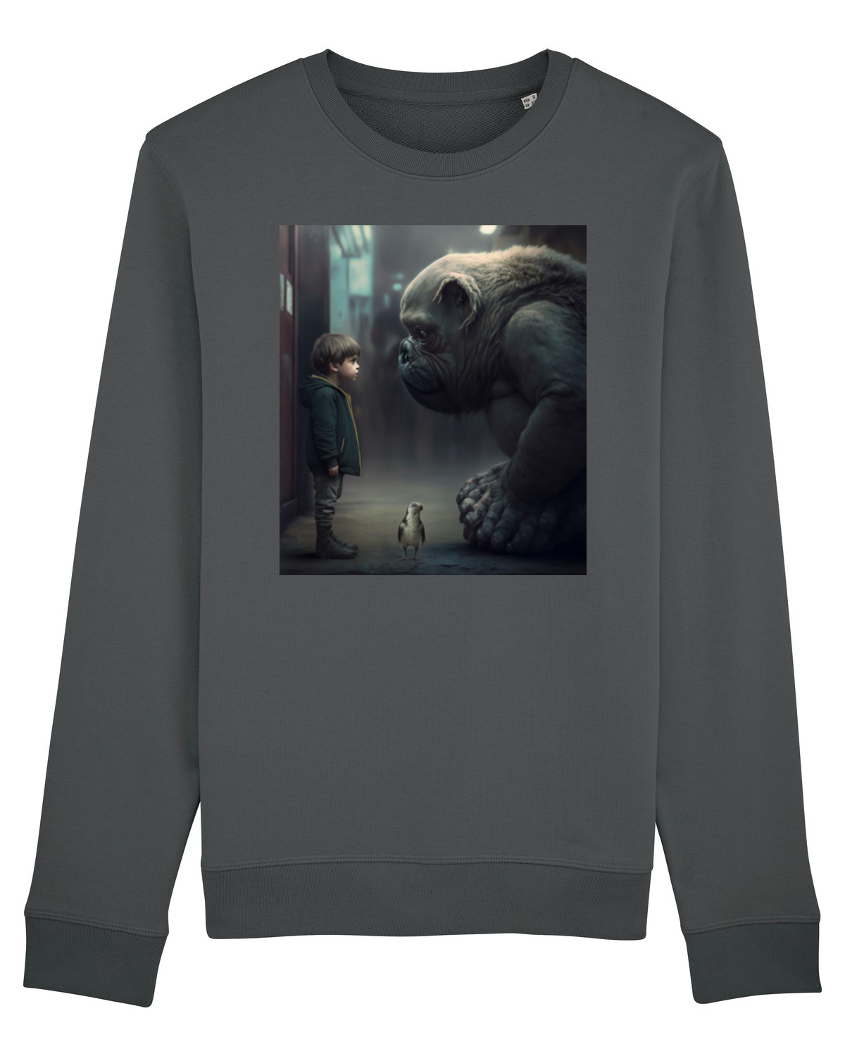 Bluză mânecă lungă Unisex Rise Anthracite