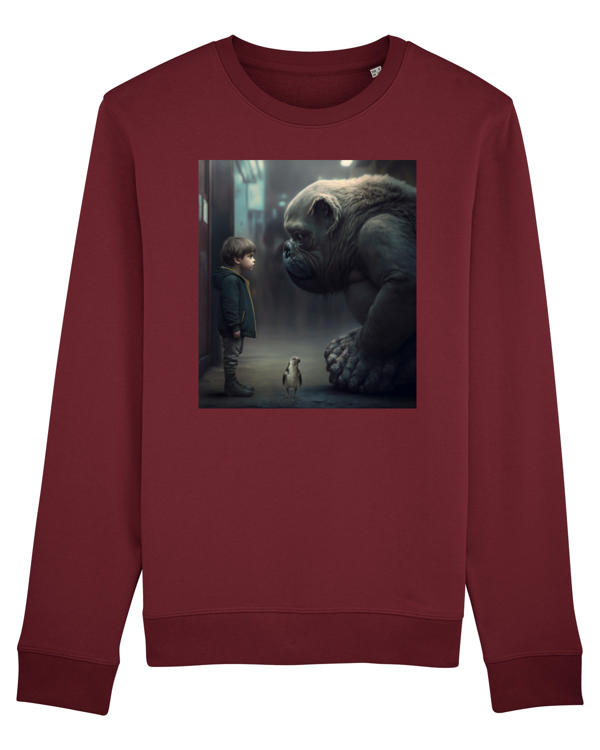 Bluză mânecă lungă Unisex Rise Burgundy