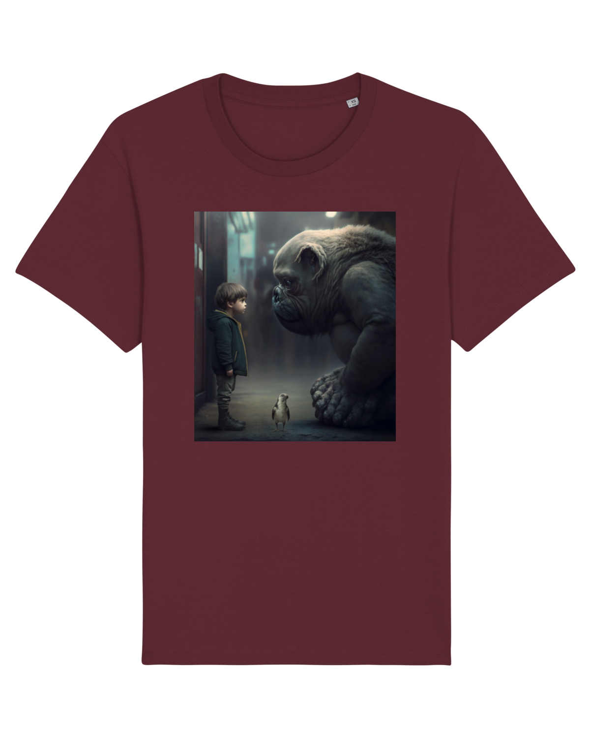 Tricou mânecă scurtă Unisex Rocker Burgundy