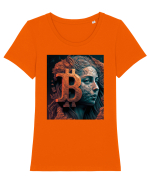 DIGITAL ART 13 Tricou mânecă scurtă guler larg fitted Damă Expresser